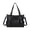 black, variant on Vintage PU Tote Bag for Women, Large Capacity, Zipper Closure, Adjustable Strap & Multi-Pocket Design, Shoulder Crossbody Commuter Bag (15.0" x 10.6" x 6.3", 1.48 lb)