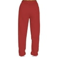 thumbnail image 5 of Avamo Ladies Tracksuit Set V Neck Jogger Sets Solid Color Two Piece Outfit Breathable Sweatshirt And Sweatpant Sports Sweatsuits Red S, 5 of 5