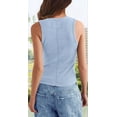 thumbnail image 5 of Womens Summer Casual V Neck Sleeveless Workout Tank Tops Sky Blue M, 5 of 9