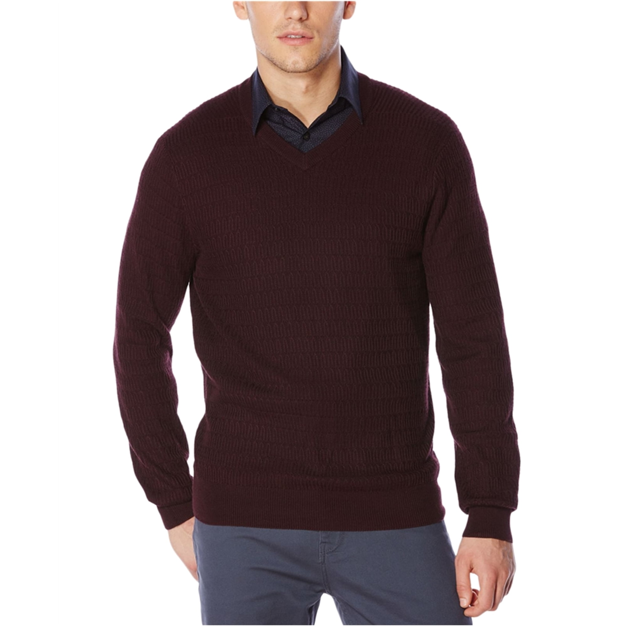 Perry ellis v neck sweater deals