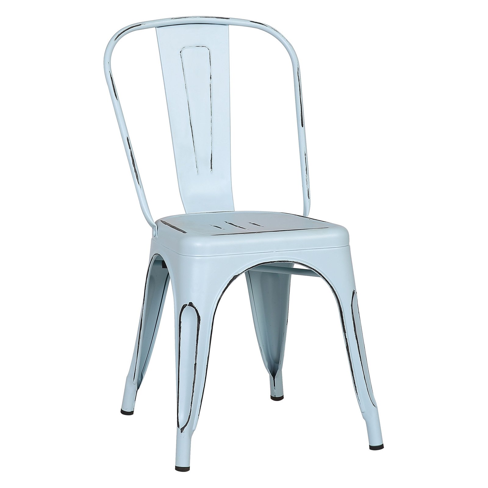 EdgeMod Trattoria Splat Back Metal Dining Side Chair