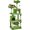 Green(62.5in), variant on Alpinel 62.5in Tall Cat Tree w/2 Cat-Ear Perches & 2 Condos, Dark Gray | Multi-level cat tower with scratching posts, hammock, sturdy 24 x 19in base and 88 lb capacity for medium & large indoor cats