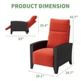 thumbnail image 2 of 150° Lay Flat Reclining Patio Chair, All Weather Wicker Outdoor Lounge with Adjustable Backrest and Footrest, Removable Cushion, Flip Up Side Table, Powder Coated Steel Frame, Garden and Patio, 2 of 8