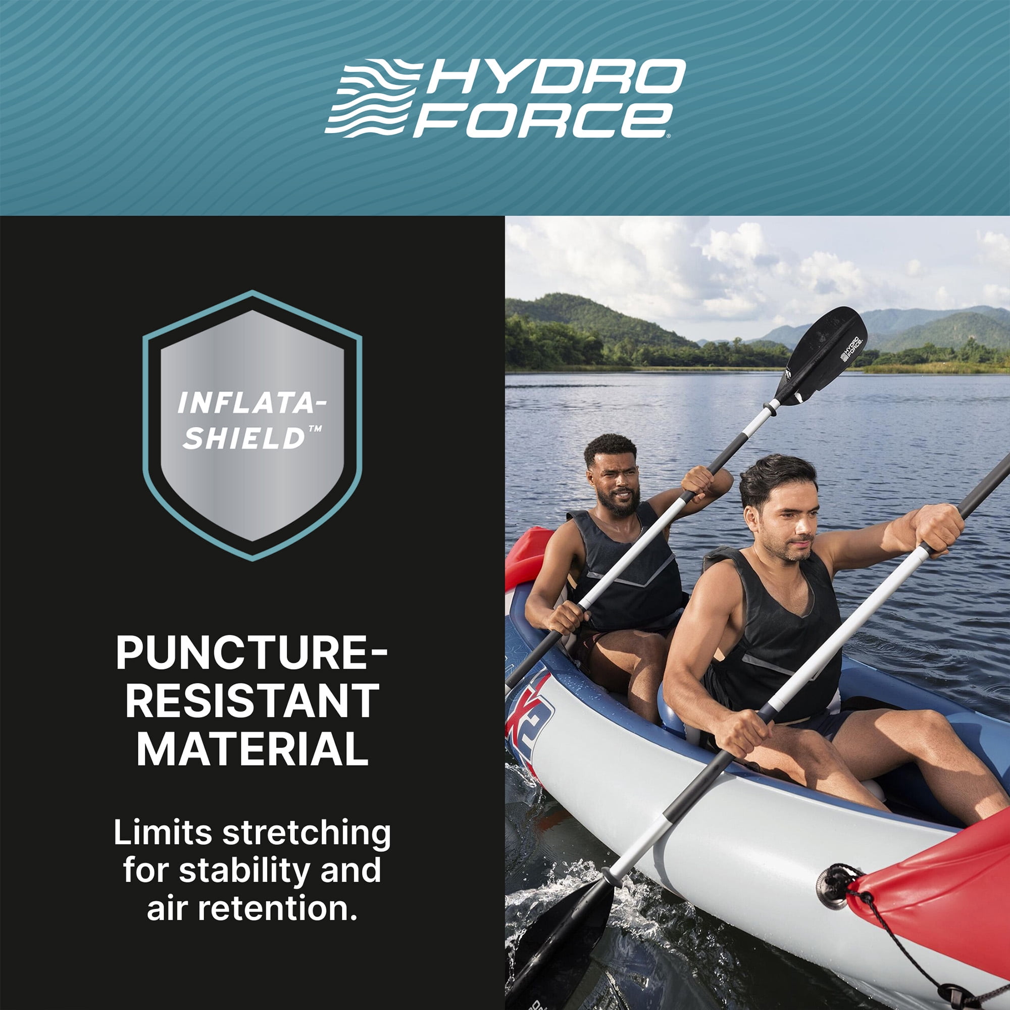 Bestway Hydro-Force Rapid X2 Inflatable 2 Person Kayak Outdoor Water Set