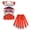Red, variant on Girls Cheerleading Costume Outfit Sleeveless Tops with Skirt Fancy-Dress