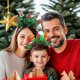 thumbnail image 4 of Holiday Reindeer Headband Christmas Antlers Headwear for Women Lightweight Plastic Nonwoven Fabric Party Costume 4Pcs, 4 of 5