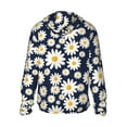 thumbnail image 2 of Picia Daisy Floral Women's Men's UPF 50+ Sun Protection Hoodie Shirt Long Sleeve SPF Fishing Outdoor UV Hiking Lightweight Shirts-Small, 2 of 9