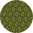 thumbnail image 1 of Ahgly Company Machine Washable Indoor Round Transitional Bakers Brown Area Rugs, 3' Round, 1 of 7