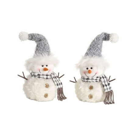 UPC 746427727532 product image for Set of 4 Cloudy Gray and White Snowman with Scarf Plush Stuffed Figures 13