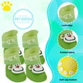 thumbnail image 2 of GASTROPOD 4Pcs Dog Booties,Silicone Waterproof Rainy Dog Shoes for Hot Pavement,High Top Design Dog Boots,Green, 2 of 7