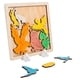 thumbnail image 1 of Rompecabezas de animales de graffiti de madera, juguetes artesanales hechos a mano para bebés, rompecabezas de madera Montessori DIY Rompecabezas de Estilo C Hugo rompecabezas, 1 of 7