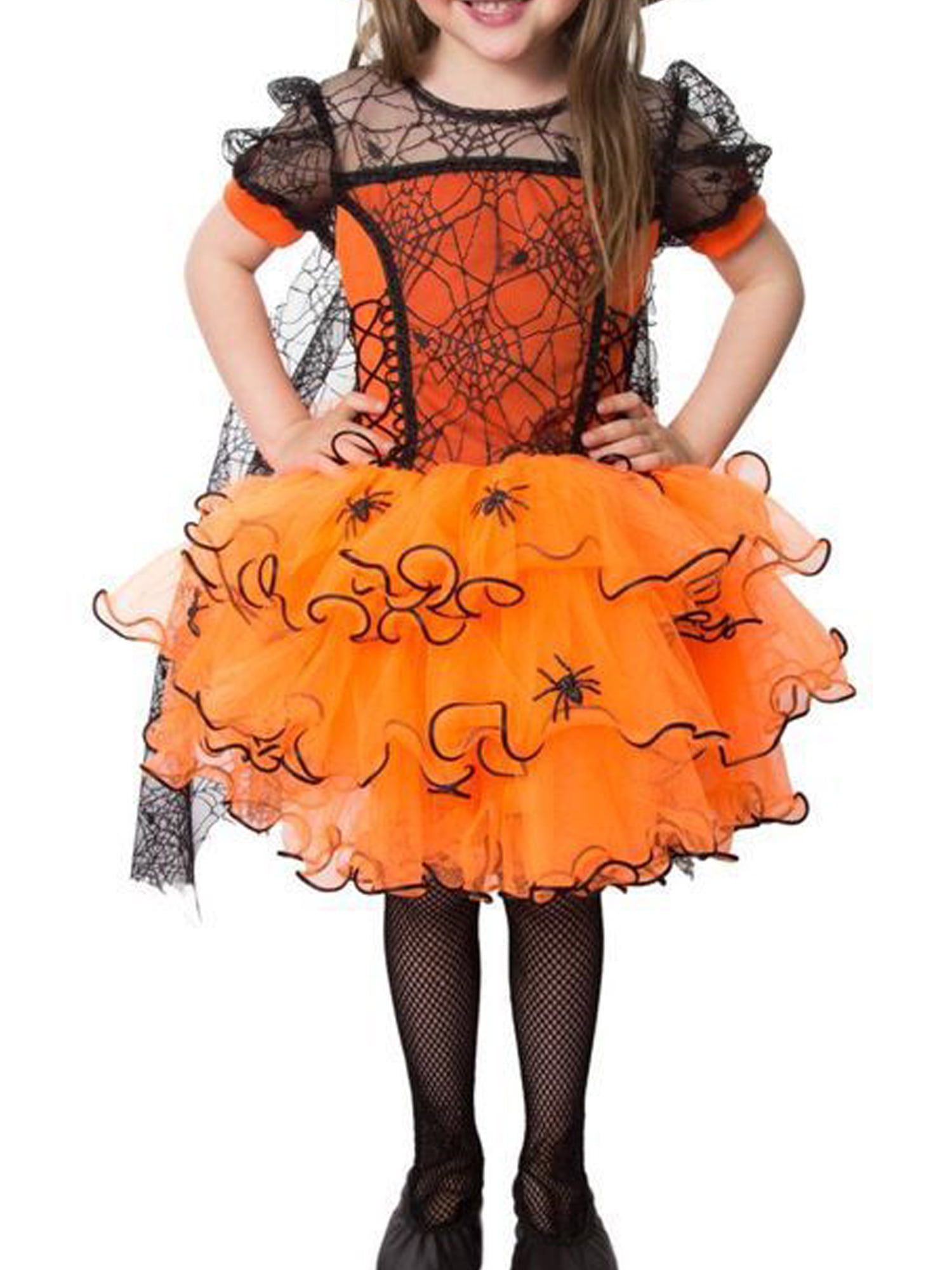 Toddler Baby Girl Halloween Costumes Spider Tulle Dress Ball Gown Dress