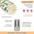 thumbnail image 5 of Beach Coconut Pattern Flameless Candles 2 PCS with Remote Realistic Moving Flame LED Tapered Pillar Set for Home Decor, 5 of 7
