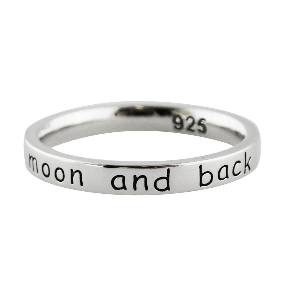 Fashionjunkie4Life - I Love You To The Moon and Back Ring - 925 ...
