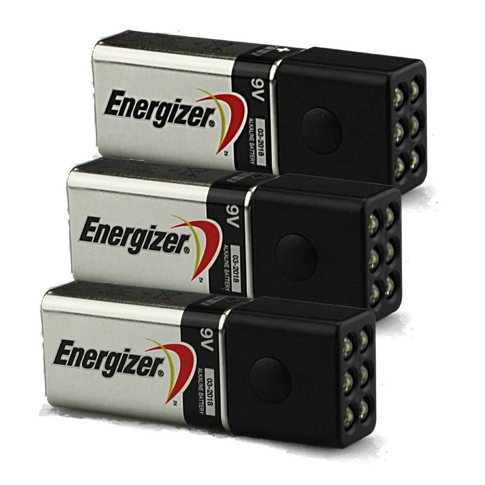 3Pack of Blocklite 6 LED Mini Flashlights w/Energizer 9 Volt Batteries