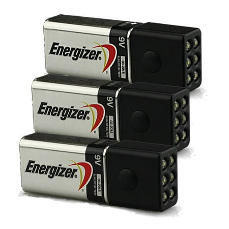 3-Pack of Blocklite 6 LED Mini Flashlights w/Energizer 9 Volt