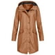 thumbnail image 2 of Puntoco Chaqueta Lluvia De Color Sólido Para Mujer Abrigo Largo A Prueba De Viento Con Capucha Al Aire Libre Puntoco Puntoco-1, 2 of 5