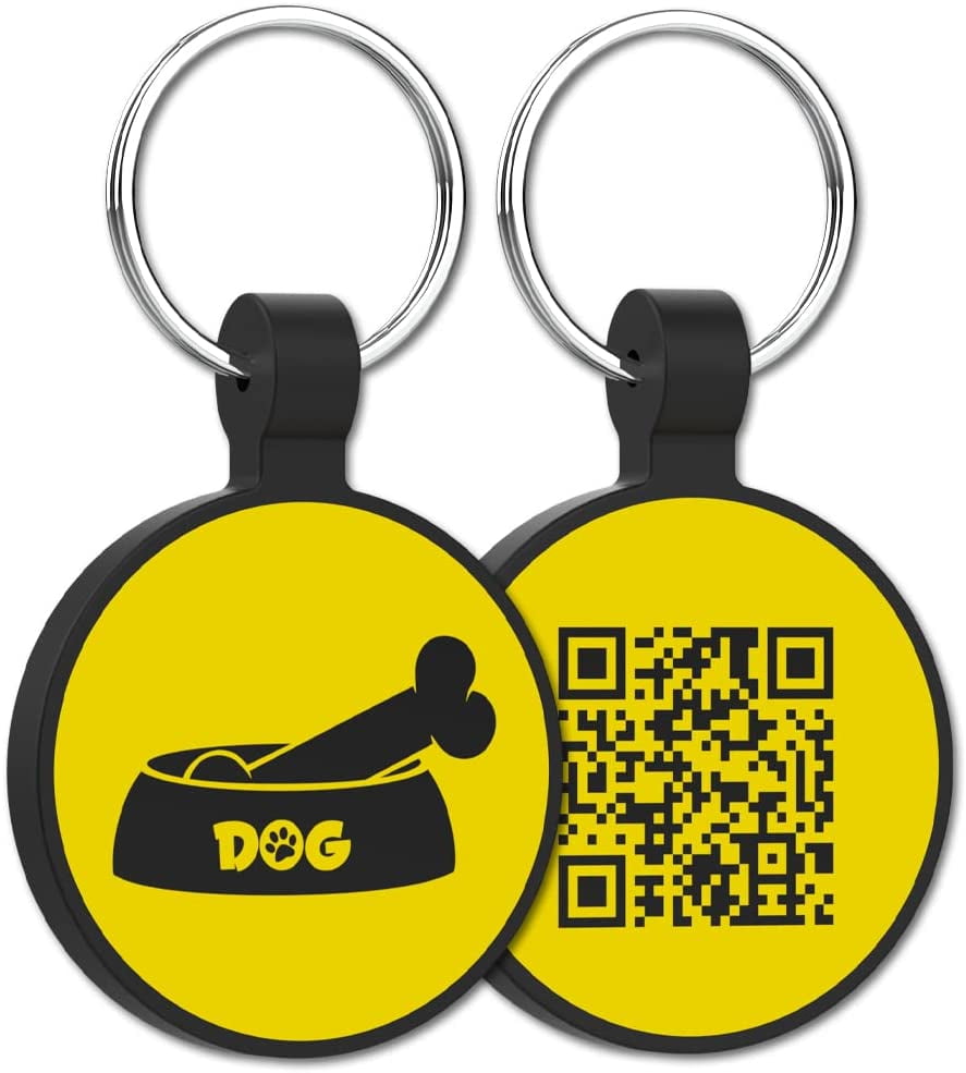 ZMLEVE Silent Silicone QR Code Pet ID Tags Dog Tags Pet Online
