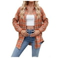 thumbnail image 1 of Chemise Classique à Carreaux en Flanelle à Manches Longues Surdimensionnée Décontractée pour Femmes, 1 of 3