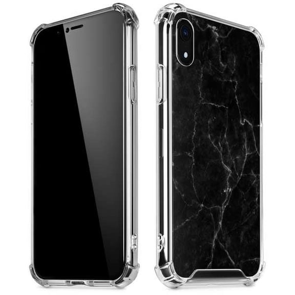 Skinit Marble Black Marble iPhone XR Clear Case