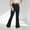 Black, variant on OGLCCG Girls Flare Pants V Cross Waist High Waisted School Uniform Yoga Pant Solid Color Stretch Bell Bottom Leggings with Pockets 5-16 Years