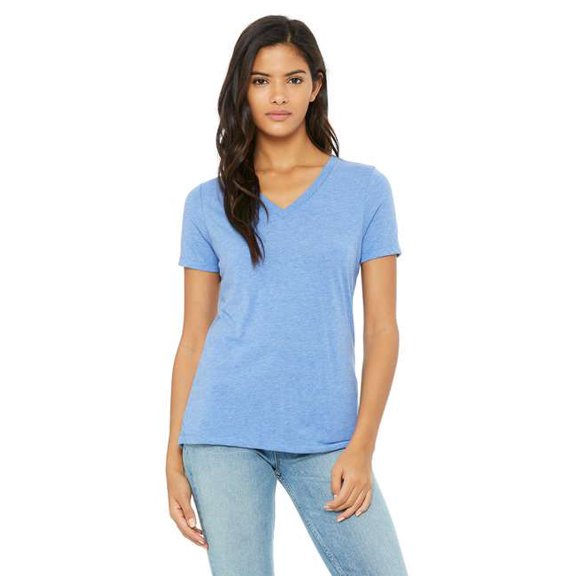 Bella Canvas 6405 Ladies' Relaxed Jersey Short-Sleeve V-Neck T-Shirt (2 PACK)