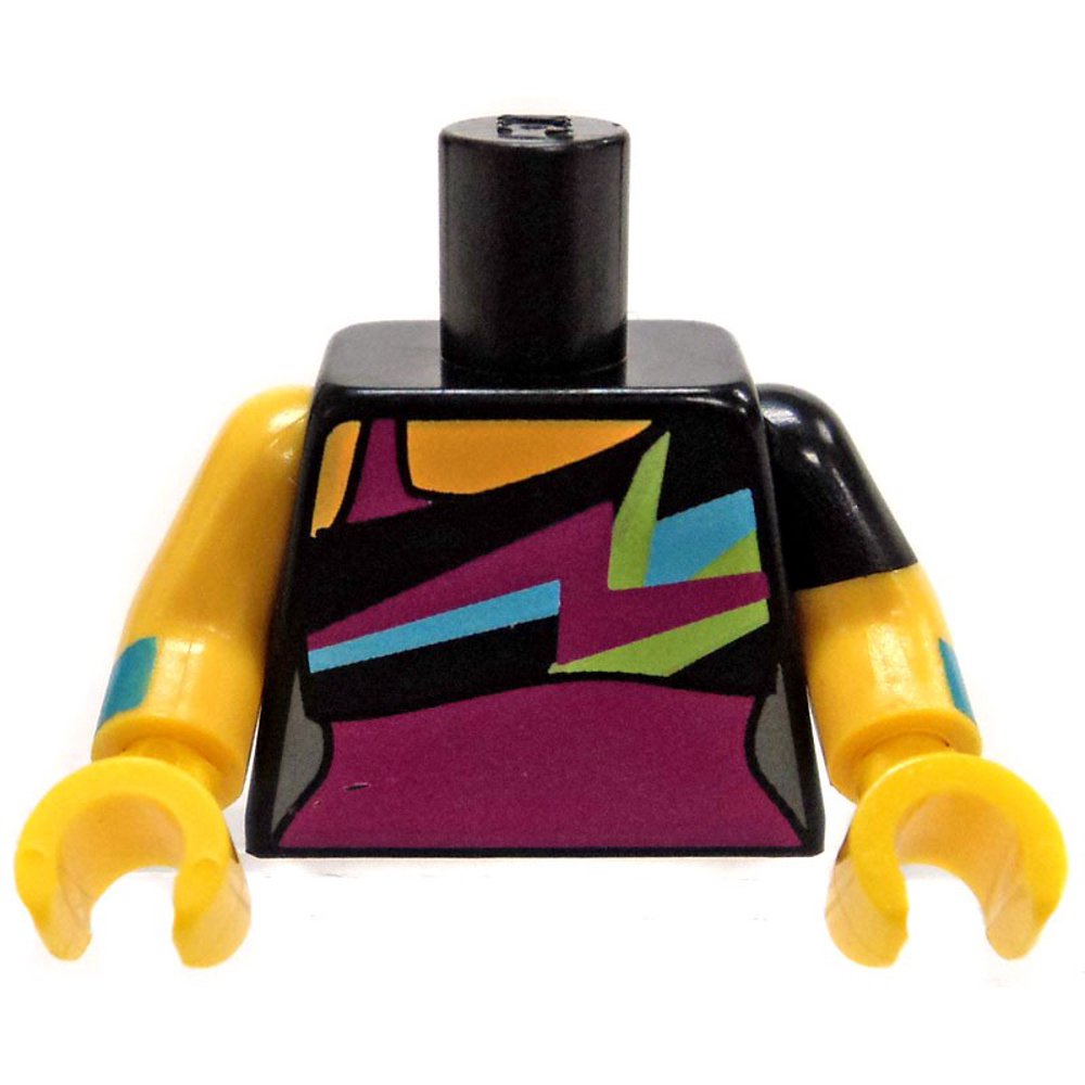 LEGO Magenta Leotard Top with Shoulderless 80's Style Print Tank Top