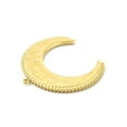 thumbnail image 3 of 10 pc Ion Plating(IP) 304 Stainless Steel Pendants Crescent Moon Charm Real 14K Gold Plated 34.5x35.5x2mm Hole: 1.5mm, 3 of 3