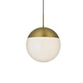 thumbnail image 3 of Living District Eclipse 14" Pendant Frosted White Shade In Satin Gold, 3 of 9