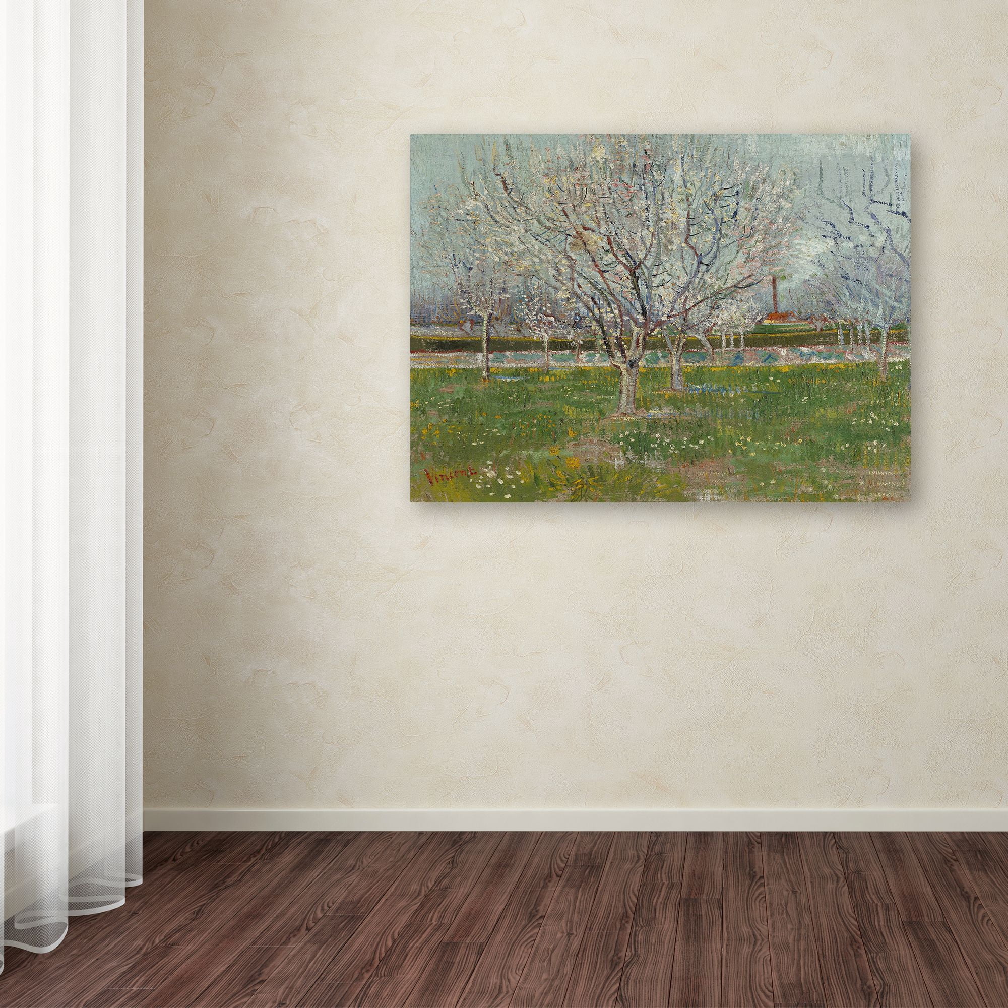 Trademark Fine Art 'Orchard In Blossom Plum Trees' Canvas Art by Van Gogh