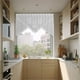 thumbnail image 5 of Cortinas de Encaje para Cocina - Cortinas de Poliéster Blanco con Aislamiento Térmico para Baño | Cocina | Cafetería - 180 X 100 Cm, 5 of 6