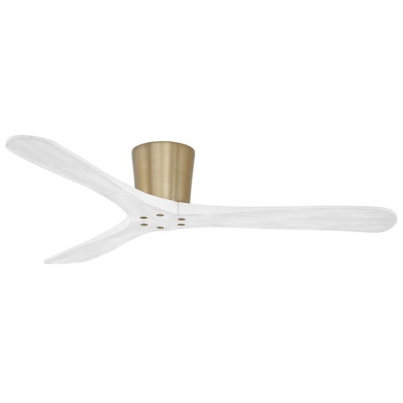 Minka Aire F663-SBR/WHF Avtur 60" Soft Brass Hugger Ceiling Fan   Remote Control
