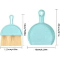 thumbnail image 2 of Mini Plastic Dustpan And Broom, Mini Dustpan And Brush Set, Small Broom Desk Cleaning Tool, Small Multi-Function Sweeping Broom For Kids Adults (Blue), 2 of 6