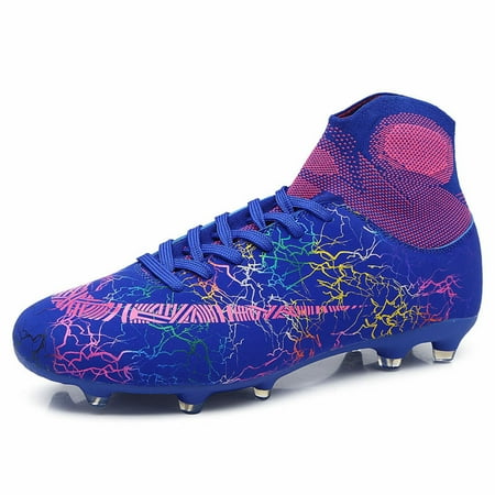 

Earlde Men s Soccer Shoes Football Boots Cleats High-Top Spikes Soccer Shoes Boys Outdoor Indoor Athletic Training Sneakers