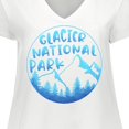 thumbnail image 4 of Inktastic Glacier National Park Montana Blue Mountains Women's Plus Size V-Neck T-Shirt, 4 of 5