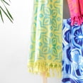 thumbnail image 4 of Rochelle Porter Design, Beauty Beach Towel, 40" x 70", Blue, Yellow, Rectangle , 1 Piece, Cotton, 4 of 7