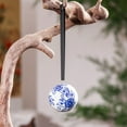 thumbnail image 4 of Fwttom Christmas Balls Ornaments, Hanging Christmas Tree Decorations Ceramic Blue & White Patterned Xmas Ball, Christmas Tree Ornaments for Home, Holiday, Party Decor, 2 inches, 4 of 6