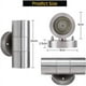 thumbnail image 2 of Aplique de pared exterior doble de acero inoxidable, resistente al agua IP54, con difusor de cristal templado transparente, casquillo de bombilla GU10, máx. 35 W, para patio, jardín,, 2 of 5