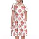 thumbnail image 1 of Balery Sloth with Donuts1 Vestidos sueltos de manga corta para mujer, vestidos de verano 2025, vestidos casuales de corte A con vuelo., 1 of 6