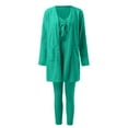 thumbnail image 3 of Baqcunre Women's Winter Plush Casual Sportswear Solid Long Sleeves 3 Piece Set,XL,Sweaters For Women,Outfits For Women,Workout Sets For Women,Womens Fashion,Womens Clothes,Green, 3 of 4