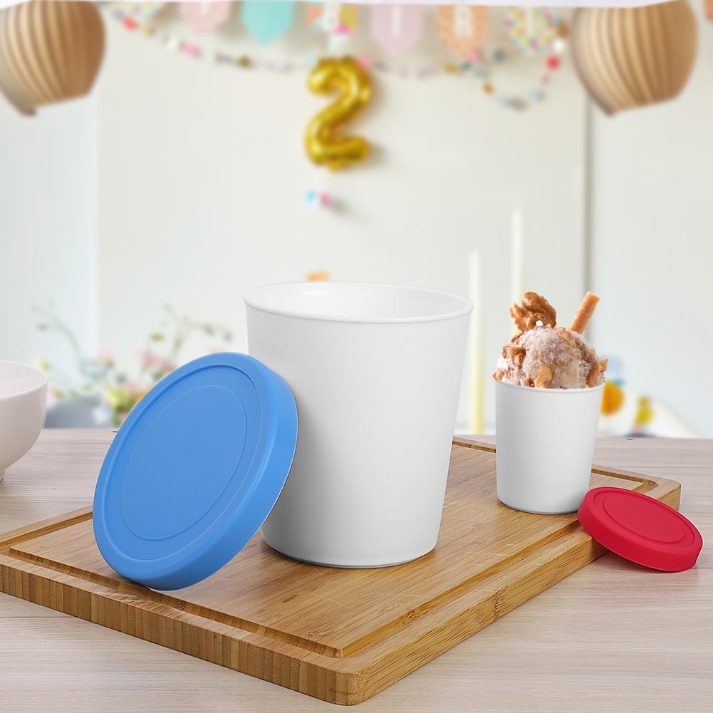Uiifan 4 Pcs 1 Qt Ice Cream Containers for Homemade Ice Cream Reusable Ice  Cream Storage Containers with Silicone Lids for Freezer, Freezer Containers