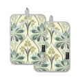 thumbnail image 7 of Yayeee Pot Holders Kitchen Heat Resistant with Pocket 7"x9.8" Cotton Oven Cooking Hot Pads, Beige Floral Pattern, 7 of 7