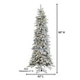 thumbnail image 3 of 7.5 ft. Pre Lit Clear Incandescent Narrowed Flocked Pencil Pine, 3 of 7