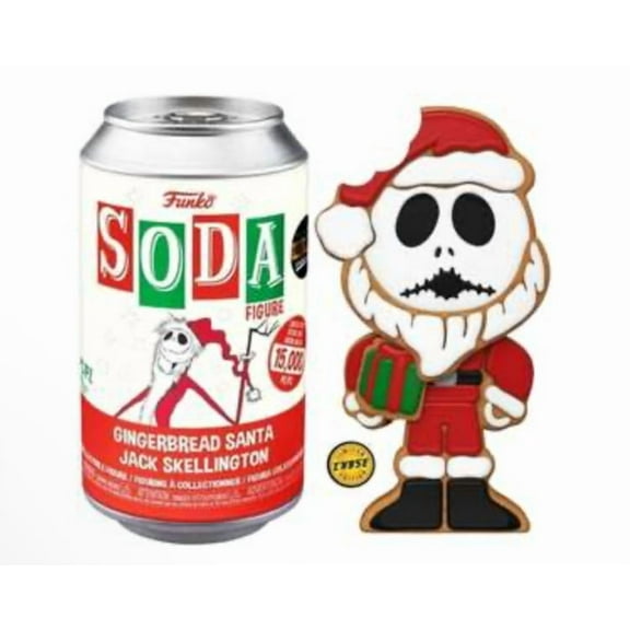Funko Soda Gingerbread Santa Jack Skellington Chase Variant Figure