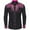 Hot Pink, variant on Mens Shirts Tops Western Cowboy Long Sleeve Embroidered Slim Fit Button Down Cropped Mens Fall Clothing,Brown,S