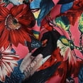thumbnail image 5 of Sakmal Shorts Women 5" Pink Beach Vacation Hawaiian Floral Print Shorts with Pockets, 5 of 5