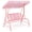 Pink, variant on ELLEGNT Adjustable Canopy Kids Swing – 2-Seater Outdoor Porch Lounge Chair for Patio, White