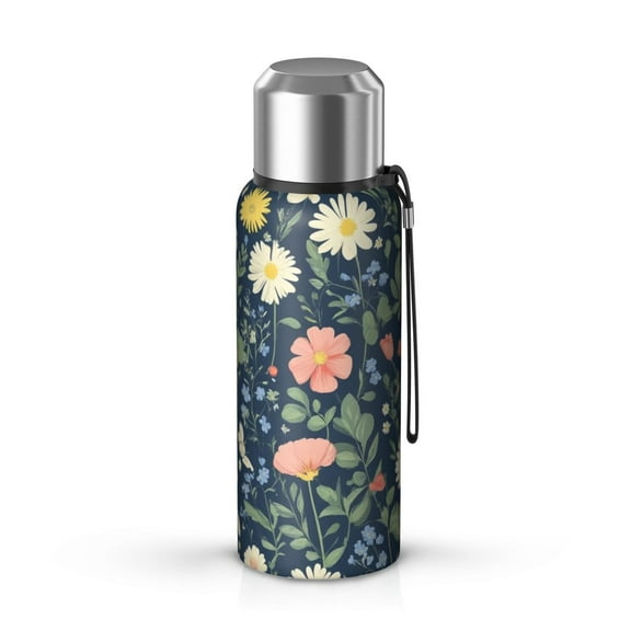 20 Oz Pioneer Flower Coffee Tumbler Double Wall Insulated Stainless Steel Water Bottle | Metal Reusable Thermoses Flask with Cup Cap | Leak & Sweat Proof with Anti-Dust Lid