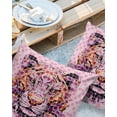 thumbnail image 2 of Pack of 2 Outdoor Pillow Covers, Pink Tiger Head Pink Buffalo Plaid Waterproof Square Throw Pillowcase Cushion Decorative Pillow Covers for Couch Patio Tent, 24x24 in, 2 of 6