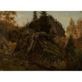 thumbnail image 3 of Amaldus Nielsen 14x11 Black Modern Framed Museum Art Print Titled - Autumn Study. Bjelland, Mandal (1862), 3 of 5